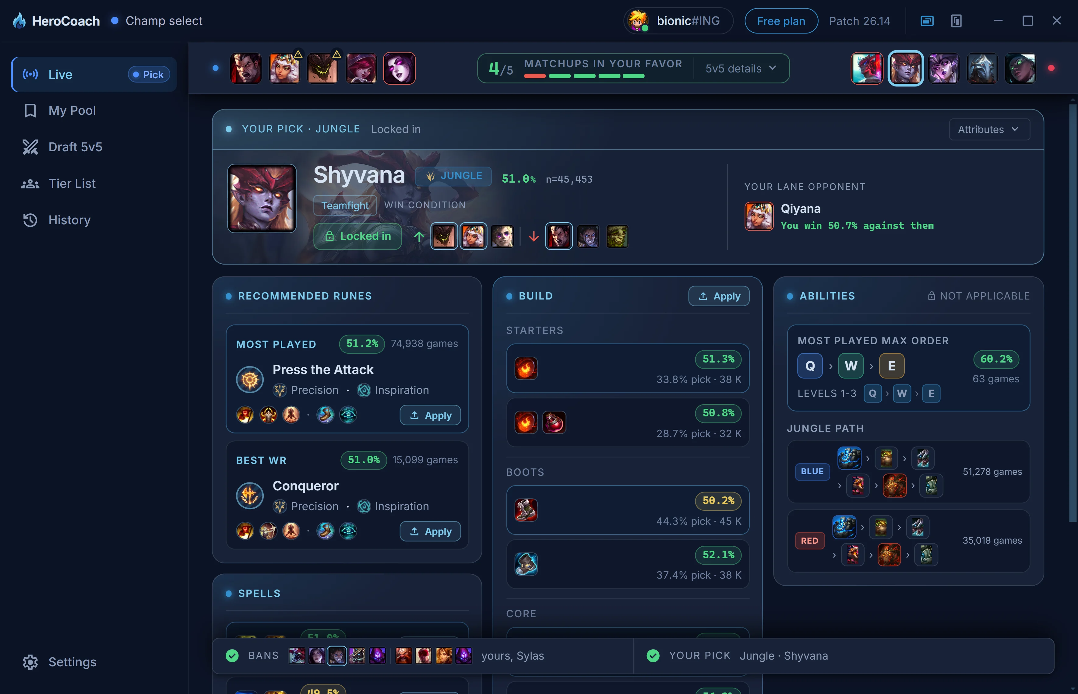 HeroCoach after locking in: runes, spells, build and jungle path